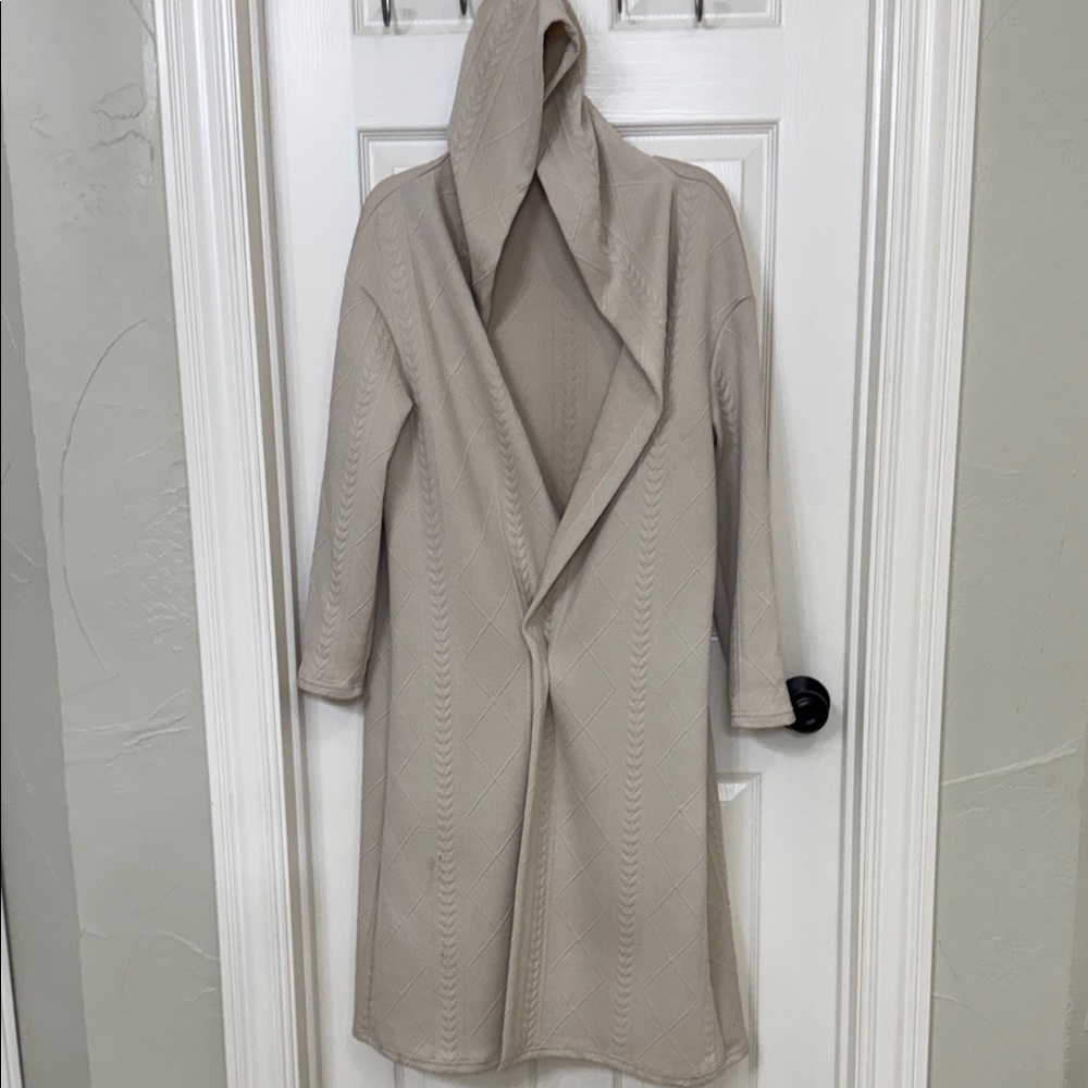 Elegant Beige Women's long cardigan